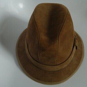 Vintage Trav'ler Suede Fedora Hat Union Made in USA Size 7 1\4 Country Gentleman